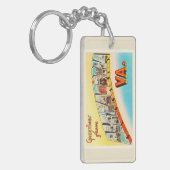 Alexandria Virginia VA Old Vintage Travel Briefkaa Sleutelhanger (Voorkant Links)