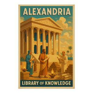 Alexandrië – Bibliotheek van Kennis Perfect Poster