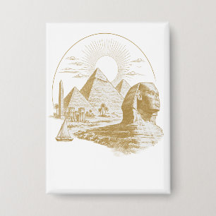 Alexandrië Egypte Erfgoed Minimalistisch Ontwerp Button