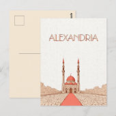 Alexandrië Egypte Reis Briefkaart (Voorkant / Achterkant)