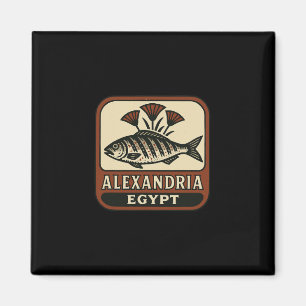 Alexandrië Egypte Souvenir Egyptische Vis En Reize Magneet