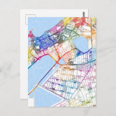 Alexandrië Egypte Stadsplattegrond Briefkaart (Voorkant / Achterkant)