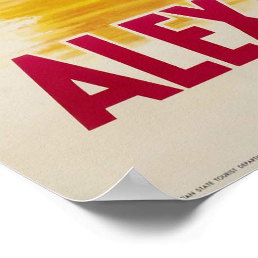 Alexandrië, Egypte, Vintage Travel Poster (Hoek)