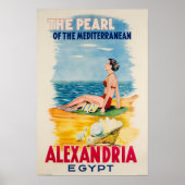 Alexandrië, Egypte, Vintage Travel Poster (Voorkant)