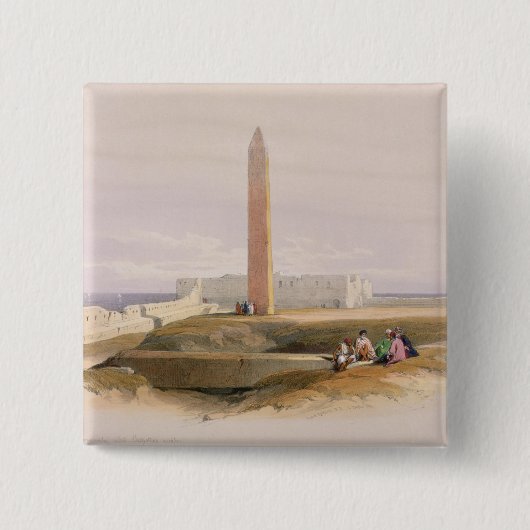 Alexandrië, gewoonlijk Cleopatra's genoemd Vierkante Button 5,1 Cm (Voorkant)