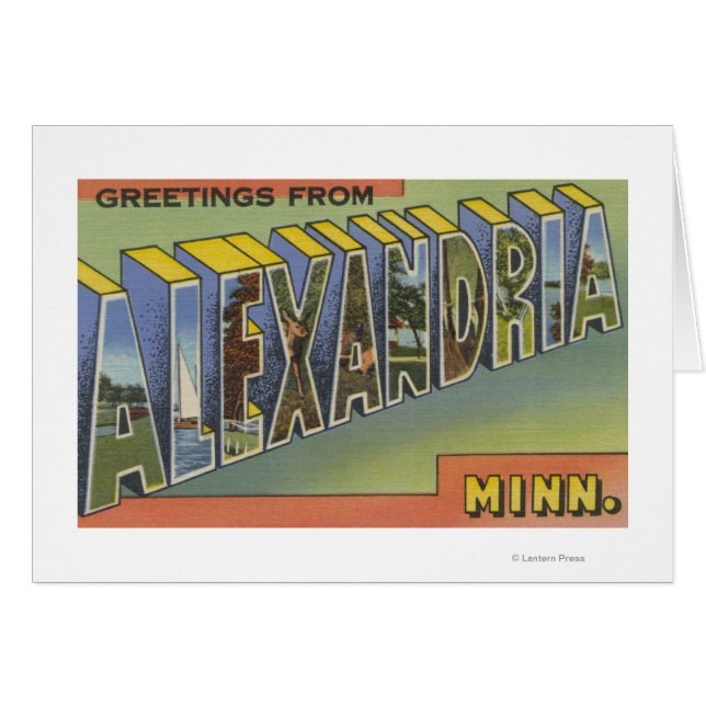 Alexandrië, Minnesota - Grote lettertjes (Voorkant Horizontaal)