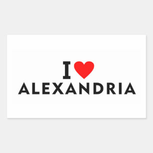 Alexandrië stad Egypte VS Roemenië verenigd staten Rechthoekige Sticker