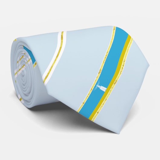 Alexandrië stripes vlag stropdas (Opgerold)