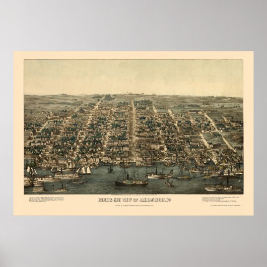 Alexandrië, VA Panorama - 1863 Poster (Voorkant)