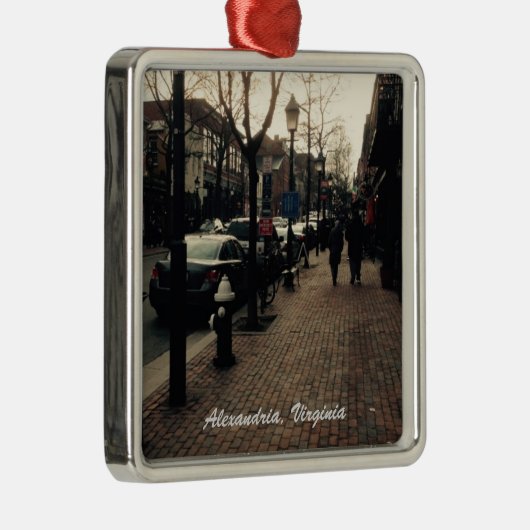 Alexandrië, VA Street foto Kerstmis Ornament (Rechts)
