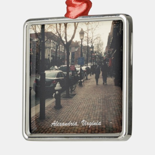 Alexandrië, VA Street foto Kerstmis Ornament (Links)