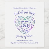 Alexandriër 55 jaar wijnetiketten wijn etiket (Enkel label)