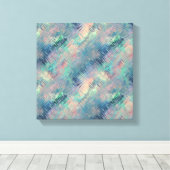 Alexandriet Blau Glasachtige Textuur Canvas Afdruk (Insitu (Houten vloer))
