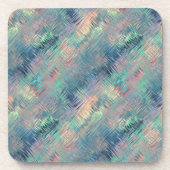 Alexandriet Blue Glassy Texture Bier Onderzetter (Voorkant)