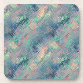 Alexandriet Blue Glassy Texture Bier Onderzetter