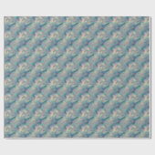 Alexandriet Blue Glassy Texture Cadeaupapier (Vlak)