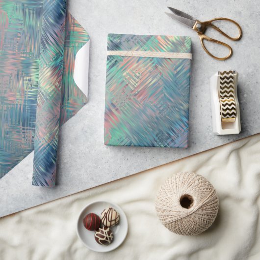 Alexandriet Blue Glassy Texture Cadeaupapier (Crafts)