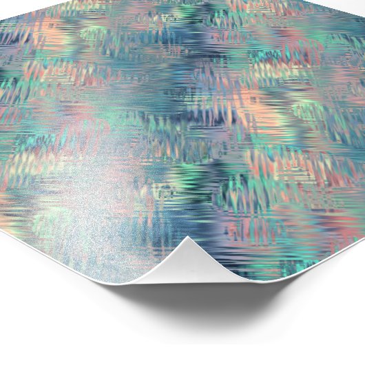 Alexandriet Blue Glassy Texture Foto Afdruk (Hoek)