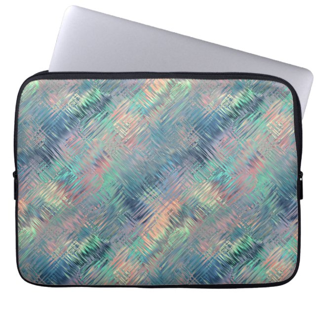 Alexandriet Blue Glassy Texture Laptop Sleeve (Voorkant)