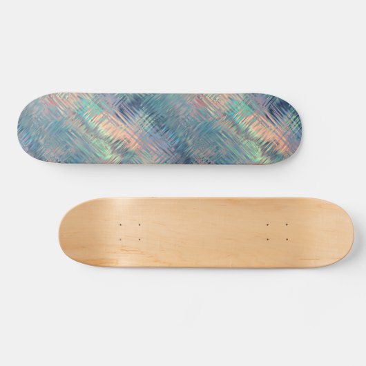 Alexandriet Blue Glassy Texture Persoonlijk Skateboard (Horizontaal)