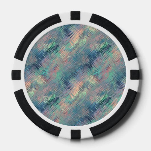 Alexandriet Blue Glassy Texture Poker Chips (Voorkant)