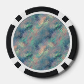 Alexandriet Blue Glassy Texture Poker Chips (Achterkant)