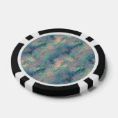 Alexandriet Blue Glassy Texture Poker Chips (Enkel)