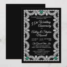 Alexandriet Diamanten 55th Hochzeitsjubileumfeest Kaart