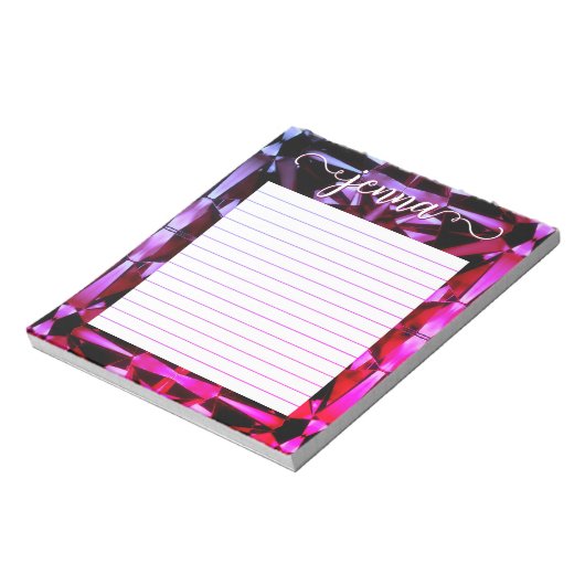 Alexandriet Edelsteen Lined gepersonaliseerd Notitieblok (Linkerzijde)