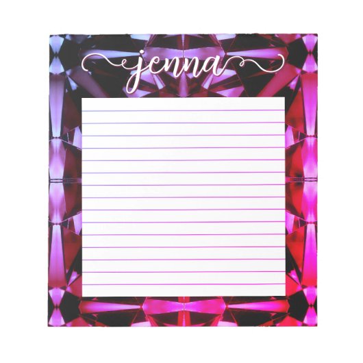 Alexandriet Edelsteen Lined gepersonaliseerd Notitieblok (Voorkant)