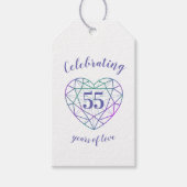 Alexandriet jubileum 55e hart cadeau labels cadeaulabel (Voorkant)