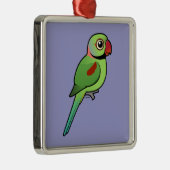 Alexandrine Parakeet Metalen Ornament (Rechts)
