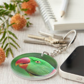 Alexandrine Parakeet Sleutelhanger (Voorkant Rechts)