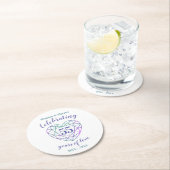 Alexandrite 55 jaar van liefde jubileum onderzette ronde kartonnen onderzetter (Insitu)