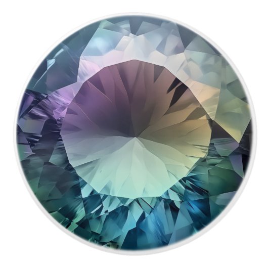 Alexandrite Crystal Pattern Keramische Knop (Voorkant)