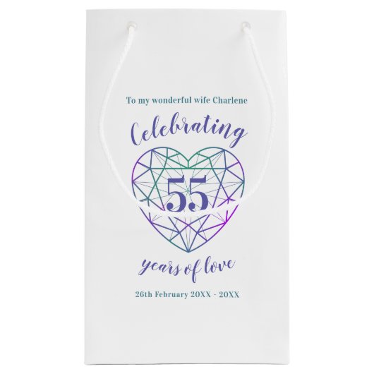 Alexandrite Jubileum 55 jaar liefdescadeauzakje Klein Cadeauzakje (Achterkant)