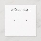 Alexandrite Oorbel Sieraden Display Kaart (Voorkant)