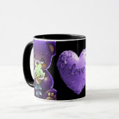 AlexDizaine Enchanted Purple Bears Coffee Mug  Mok (Voorkant links)