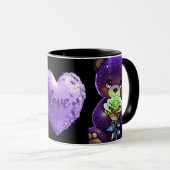 AlexDizaine Enchanted Purple Bears Coffee Mug  Mok (Voorkant rechts)