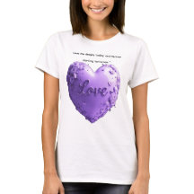 AlexDizaine "Eternal Love" 3D Lavender Heart T-Shi