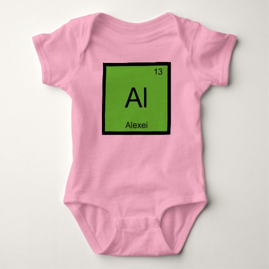 Alexei naam scheikunde element periodiek systeem romper (Voorkant)