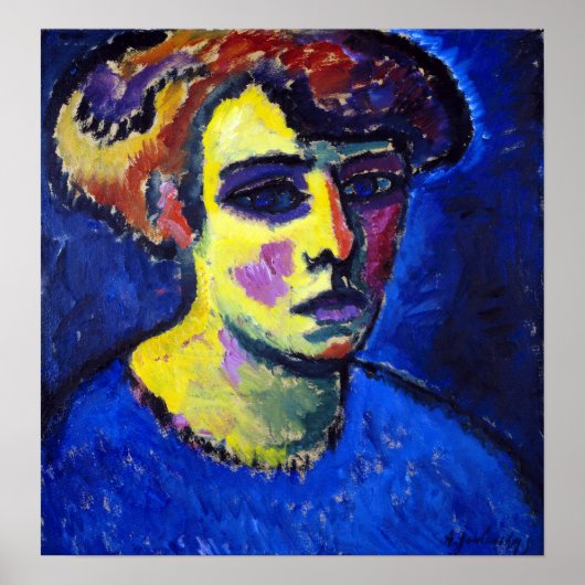 Alexej von Jawlensky Frauenkopf (hoofd van een vro Poster (Voorkant)