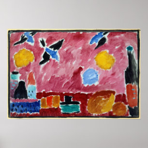 Alexej von Jawlensky, nog steeds leven met fles, b Poster
