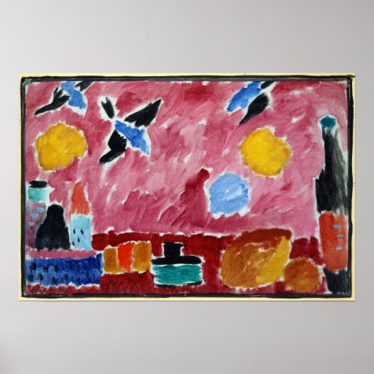 Alexej von Jawlensky, nog steeds leven met fles, b Poster (Voorkant)