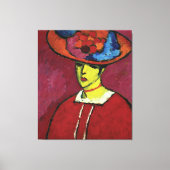 Alexej von Jawlensky, Schokko mit Tellerhut Canvas Afdruk (Voorkant)