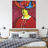 Alexej von Jawlensky, Schokko mit Tellerhut Canvas Afdruk (Insitu (Slaapkamer))