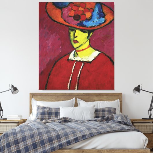 Alexej von Jawlensky, Schokko mit Tellerhut Canvas Afdruk (Insitu (Slaapkamer))