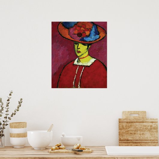 Alexej von Jawlensky, Schokko mit Tellerhut Poster (Keuken)