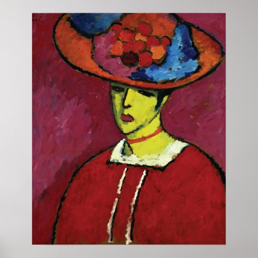 Alexej von Jawlensky, Schokko mit Tellerhut Poster (Voorkant)