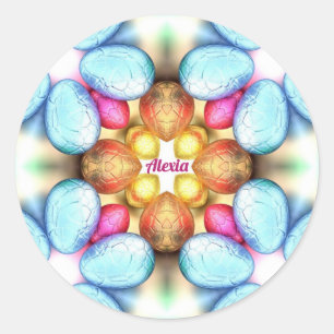 ALEXIA ~ EENVOUDIGER ~WOW!  paasmakerij ~ ~ Ronde Sticker